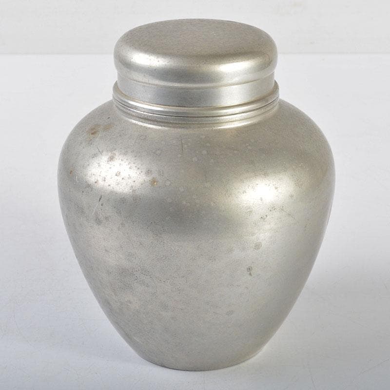 煎茶道具　英祥堂造　古錫　茶壷　茶心壷　約620g　F　R4416