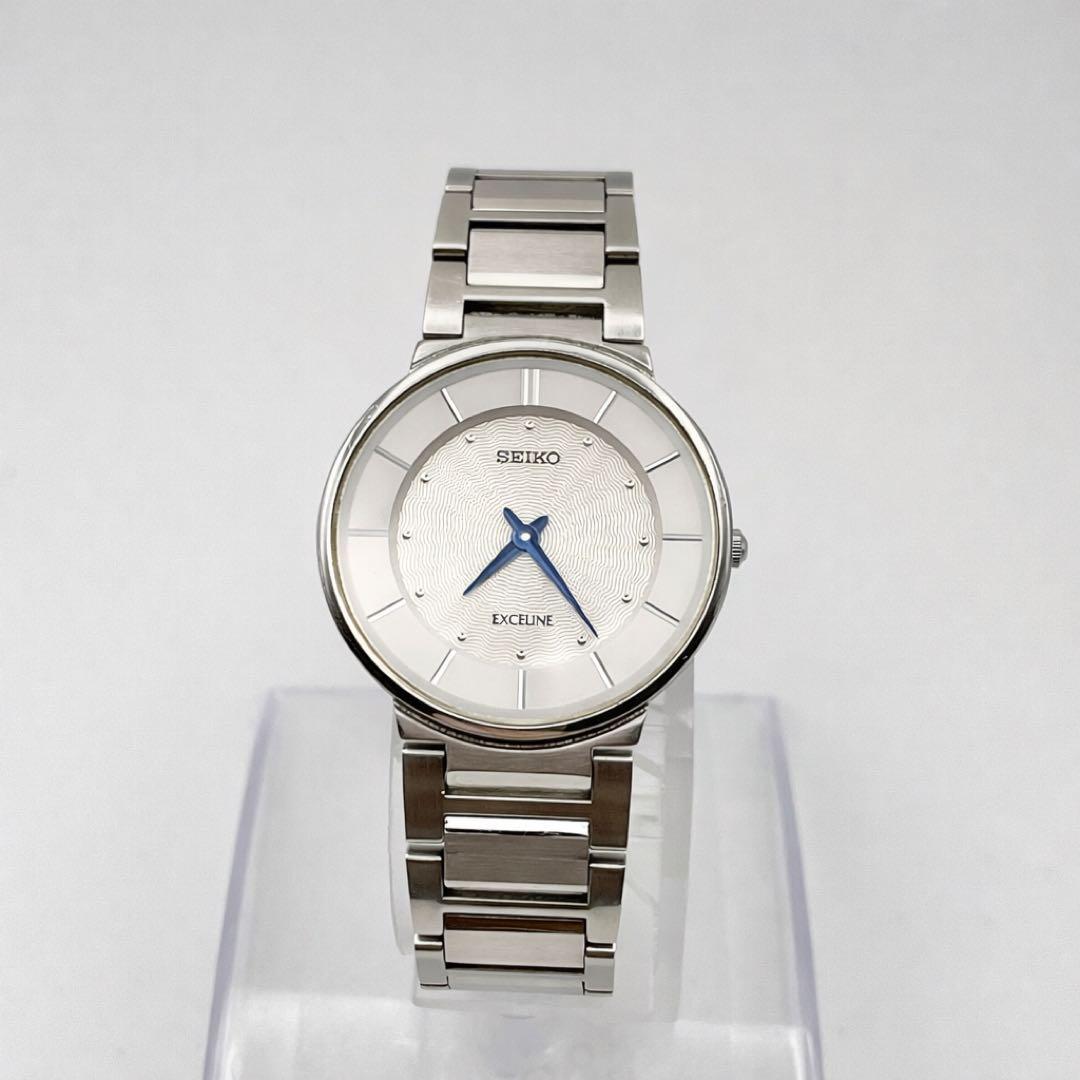稼働品 セイコー エクセリーヌ 腕時計 レディース クォーツ シルバー
