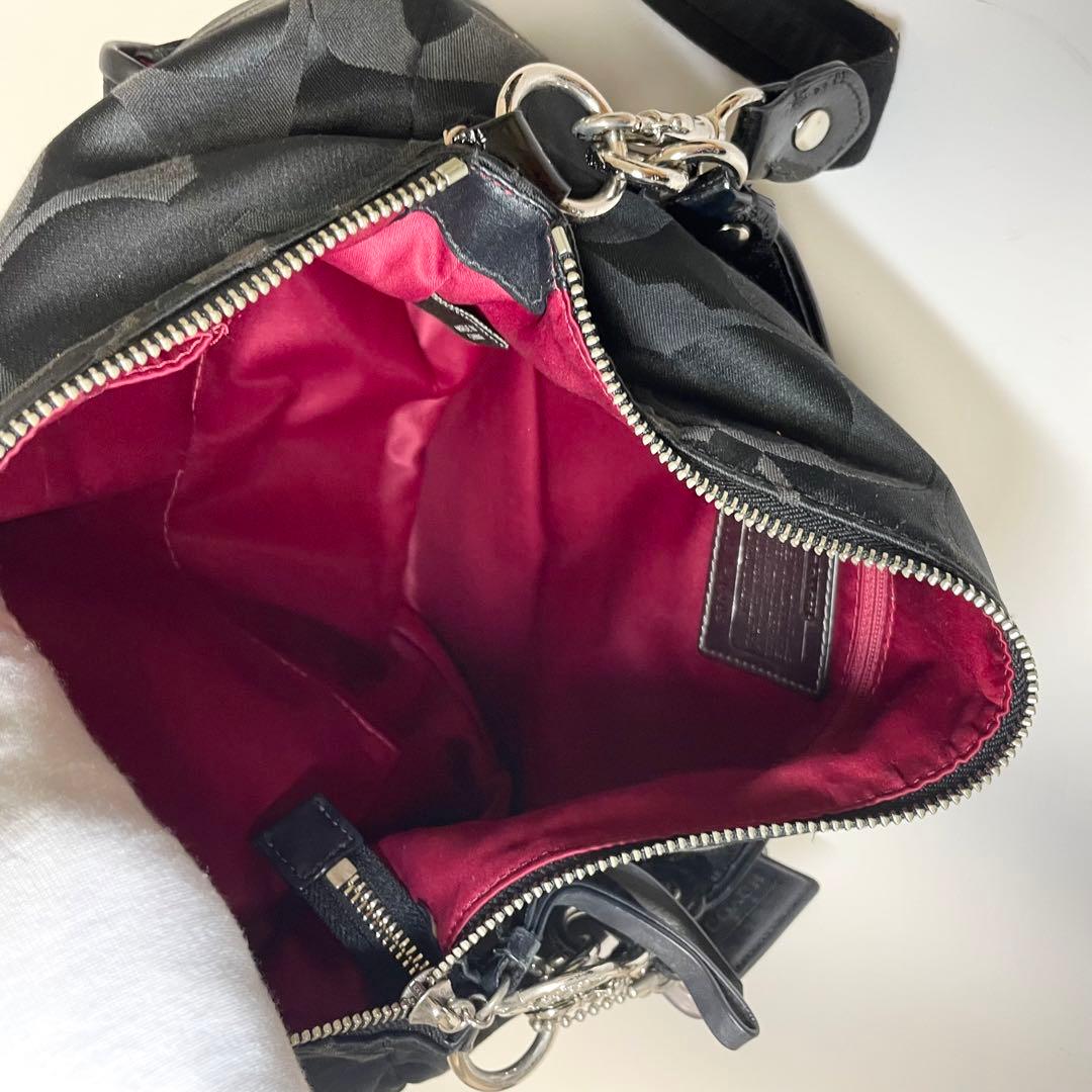 美品✨COACH ショルダーバッグ poppy 2way 大容量 黒 y2k