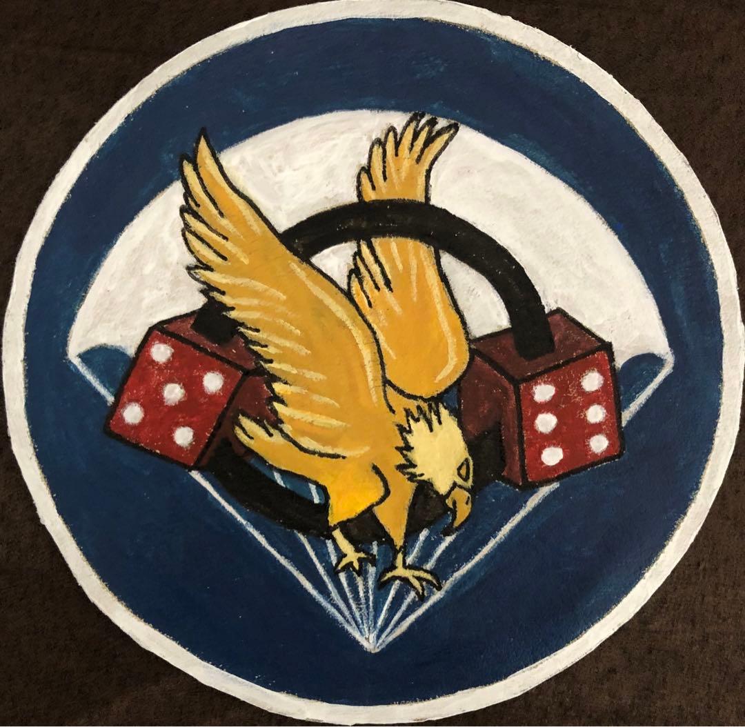 レザー製スコードロンパッチ 506th PIR ハンドペイント ワッペン 牛革