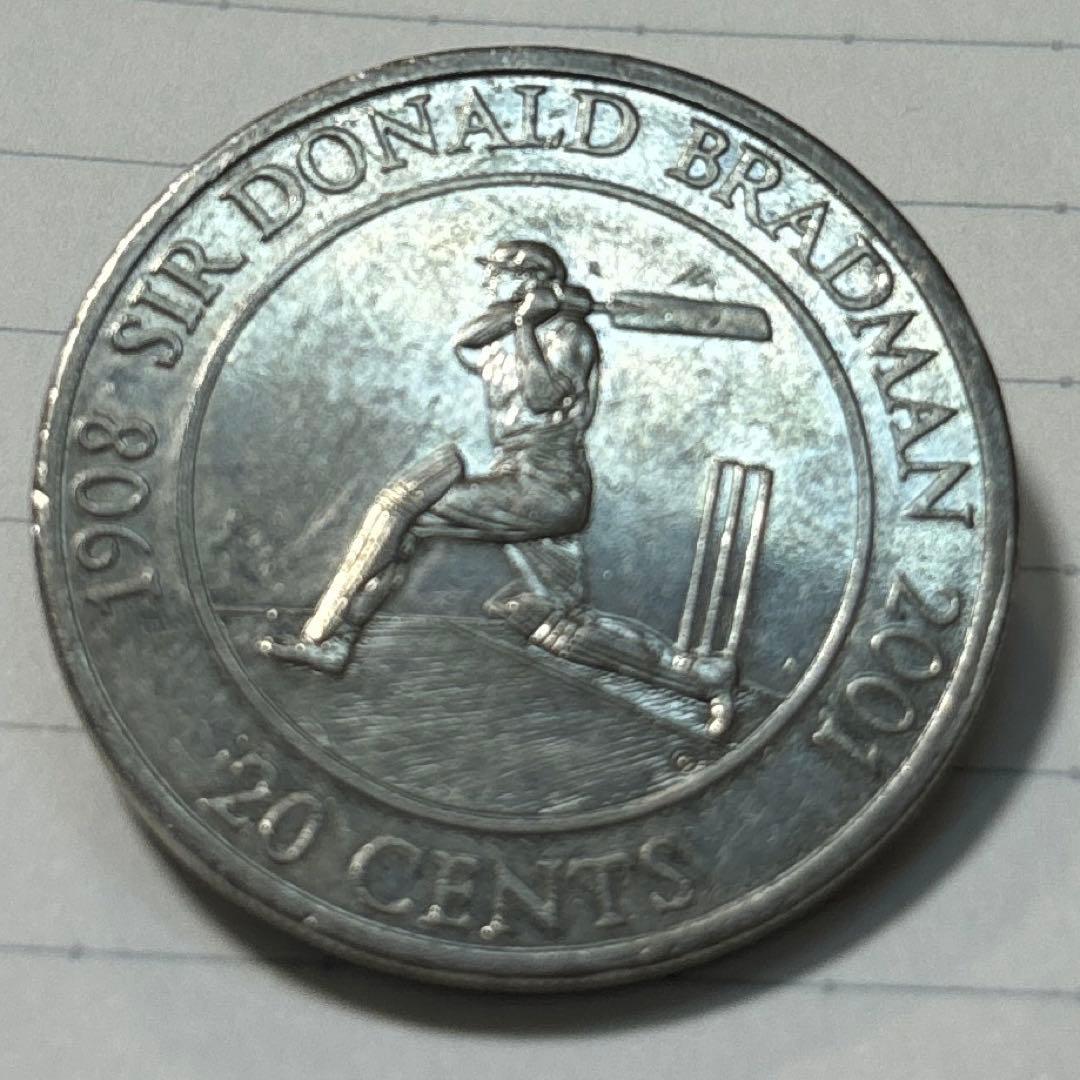 オーストラリア 20セント 記念硬貨 2001年 エリザベス女王 【2452