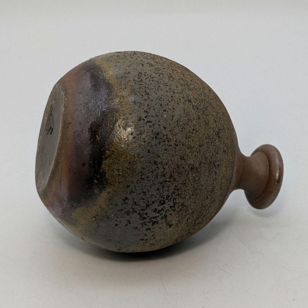 行吉学 備前焼 ゴマ窯変徳利 共箱共布栞 とっくり 酒器 食器 一輪挿し花入