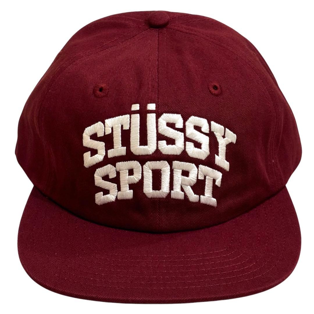 新品】STUSSY Sport Cap ステューシー キャップ ボルドー 赤