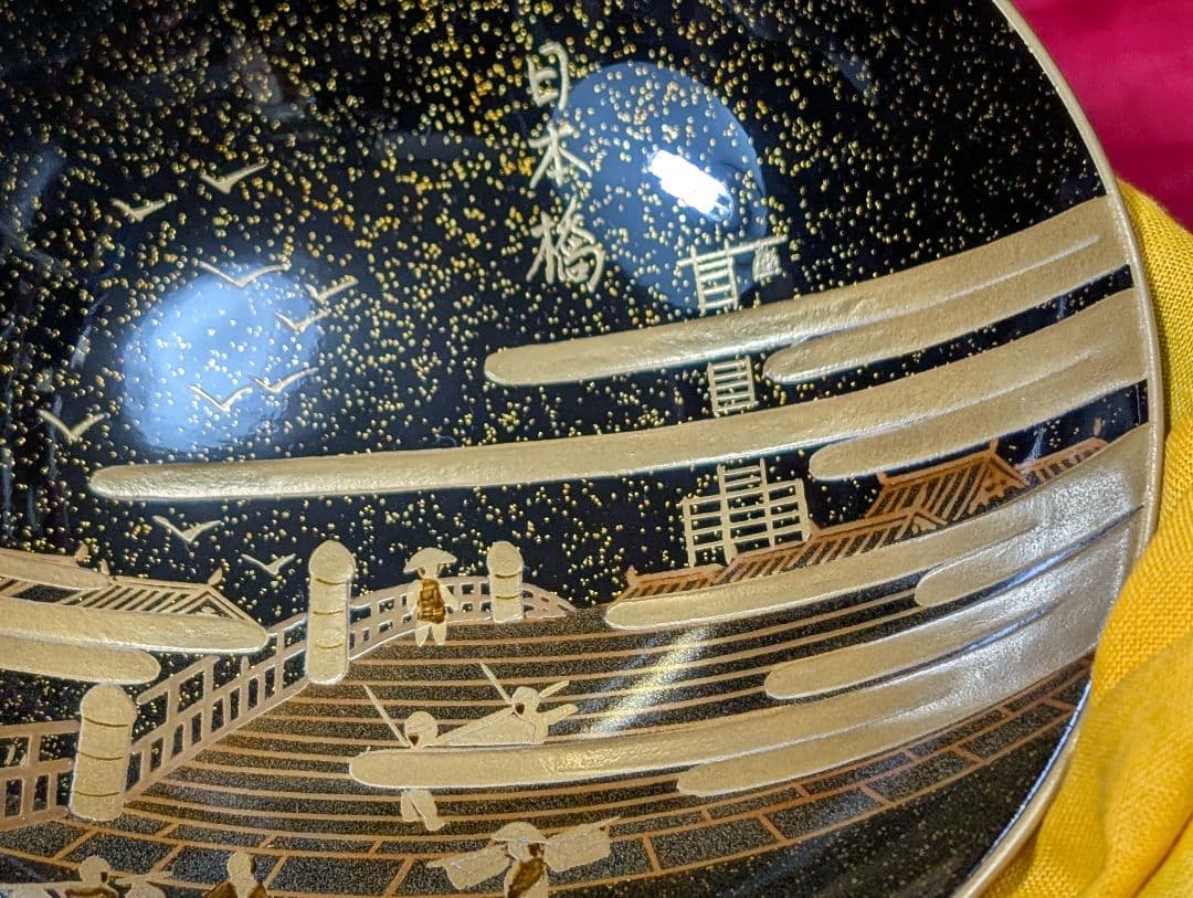 蒔絵お椀5客 東海道五十三次