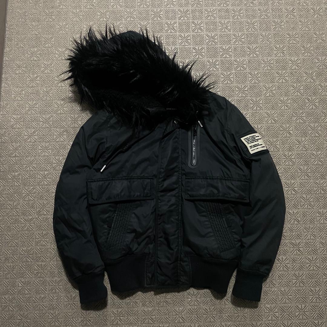 Y2K DIESEL opium darkwear N2B ファー ジャケット - メルカリ