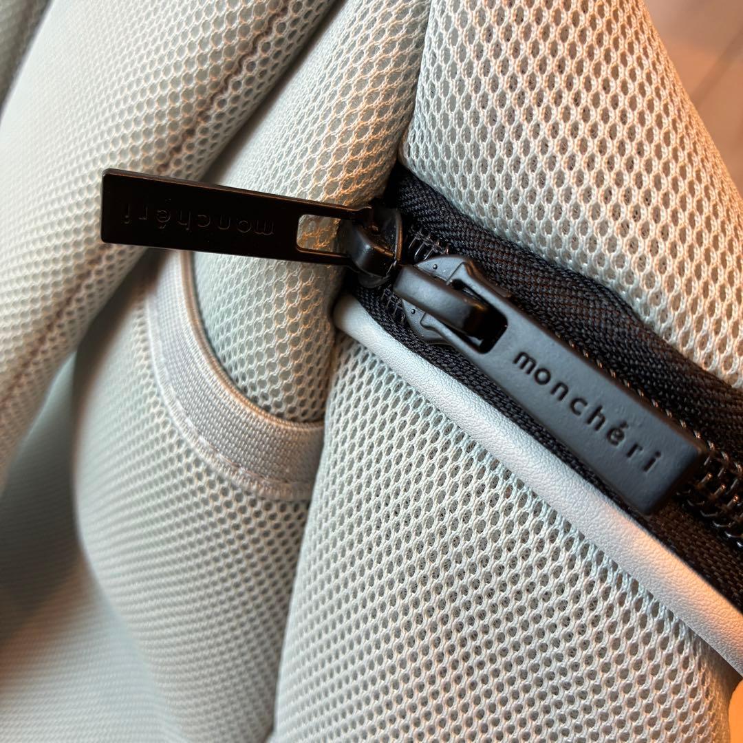 未使用 モンシェリ メッシュキャリーリュック グレー 軽量メッシュ巾着