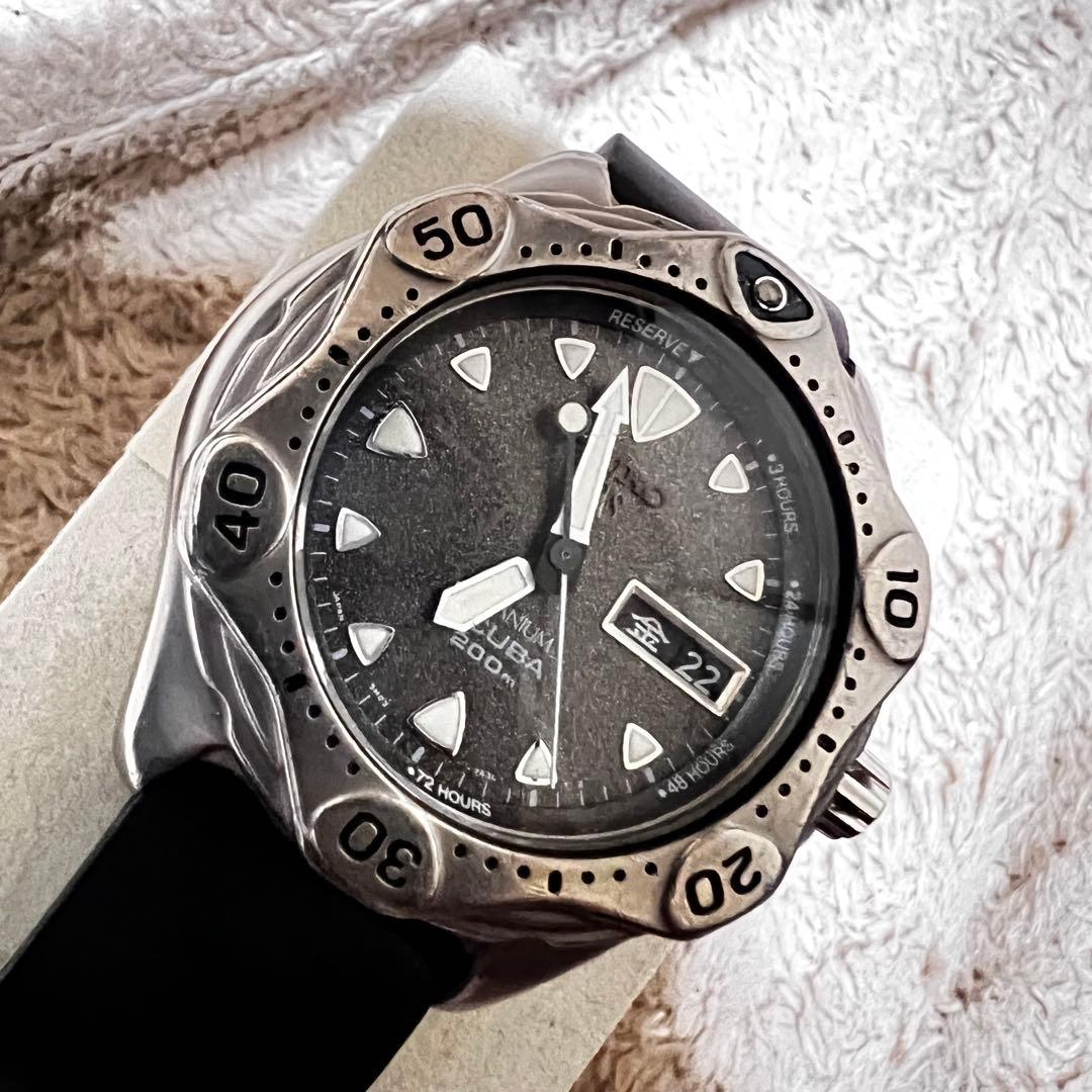 ビンテージ品美品稼働 スキューバ クォーツダイバー - メルカリ