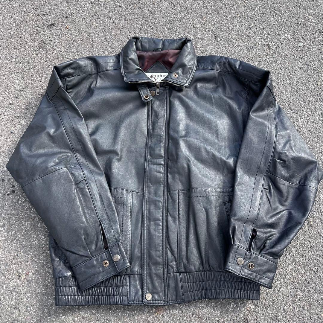 美品 Valentino uomo レザー ブルゾン 黒 深水光太 - メルカリ