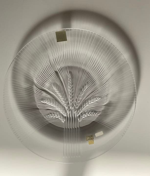 A158未使用ラリックヴェルヌイユ大皿32cm 購入時のシール有サイン入