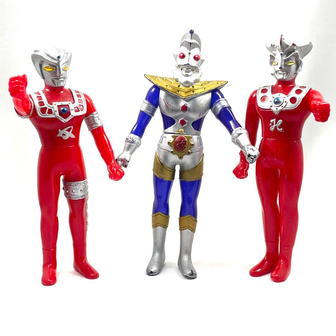 当時物 バンダイ 1988 ウルトラマンレオ アストラ キング ソフビ 3体