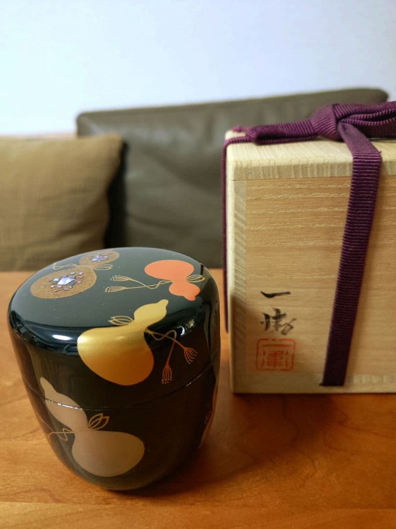 川連漆器 螺鈿 棗 漆工芸利山 蒔絵 茶道具 茶入 茶器 ロンダジル 六瓢