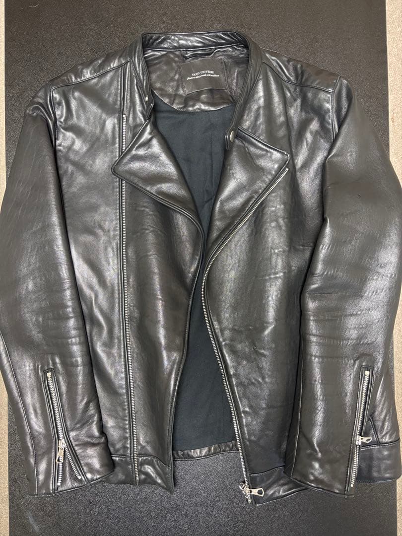 ライダース ジャケット 革ジャン nano・universe 羊革 Mサイズ｜ナノ