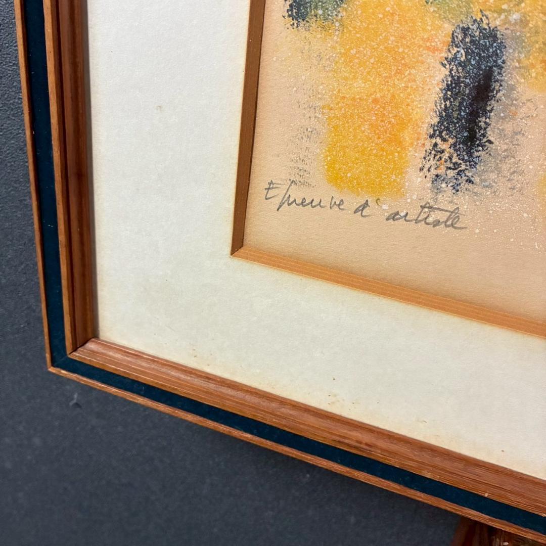 アンドレ・ブラジリエ「オートゥーユの競馬」リトグラフ 直筆サイン入