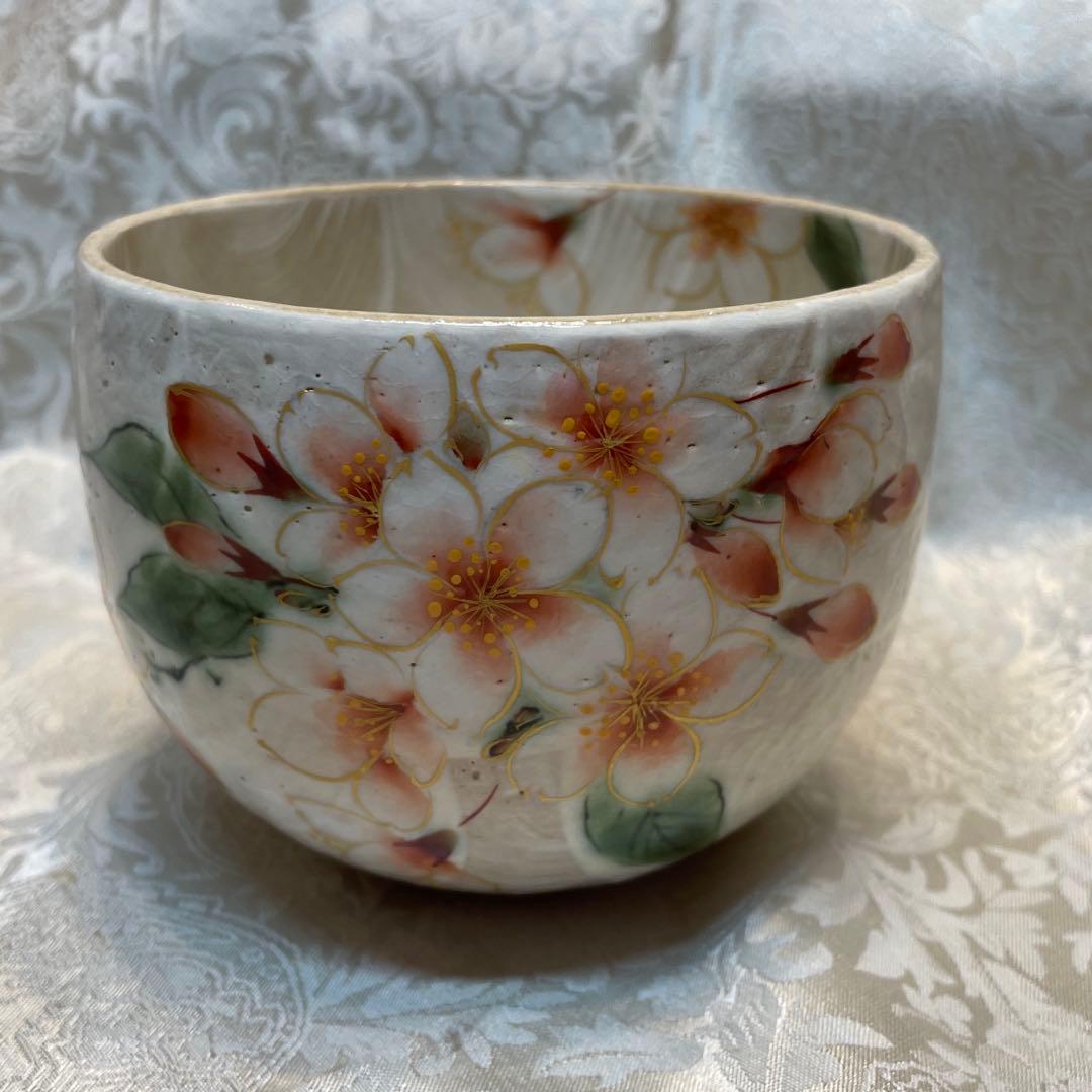 清水焼【土淵陶葊】抹茶碗 桜柄 - メルカリ