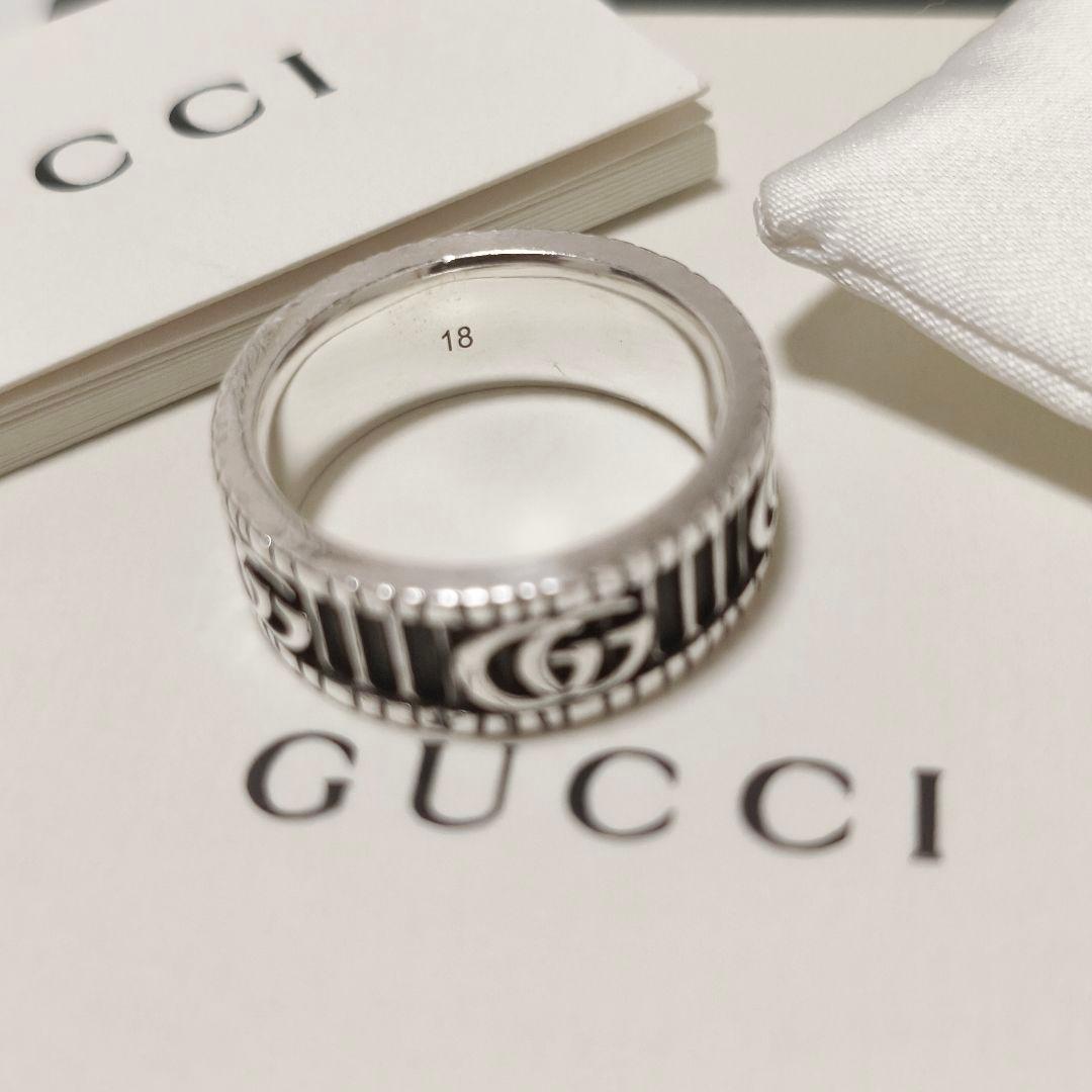 【美品】GUCCI リング マーモント インターロッキング 18号
