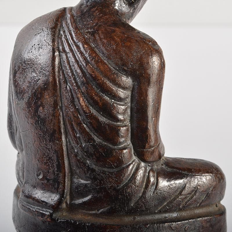 中国 唐木紫壇製 仏像雕 装飾品 置物 M R7107E