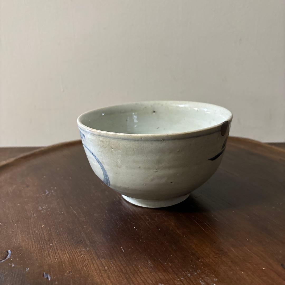 李朝染付草花紋鉢 朝鮮古美術 白磁 茶道具 韓国骨董 アンティーク 白洲正子