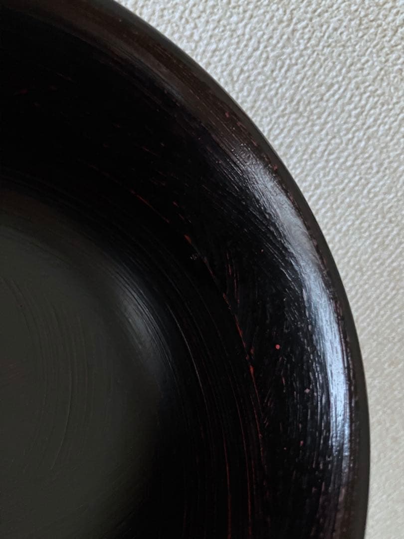 2個セット　漆器　山岸厚夫　5.5寸丼　曙　刷毛目　朱漆　黒漆　木合