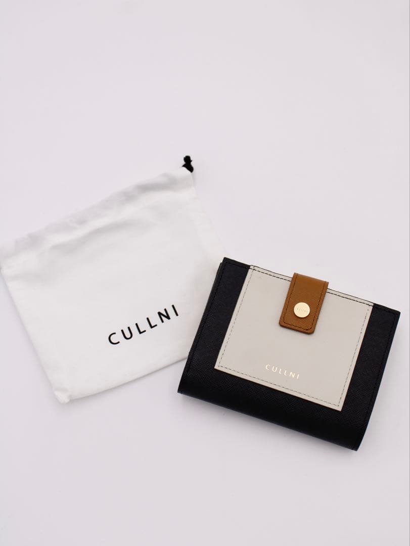 CULLNI クルニ 財布 本革 牛革 二つ折り ブラックメンズ レディース