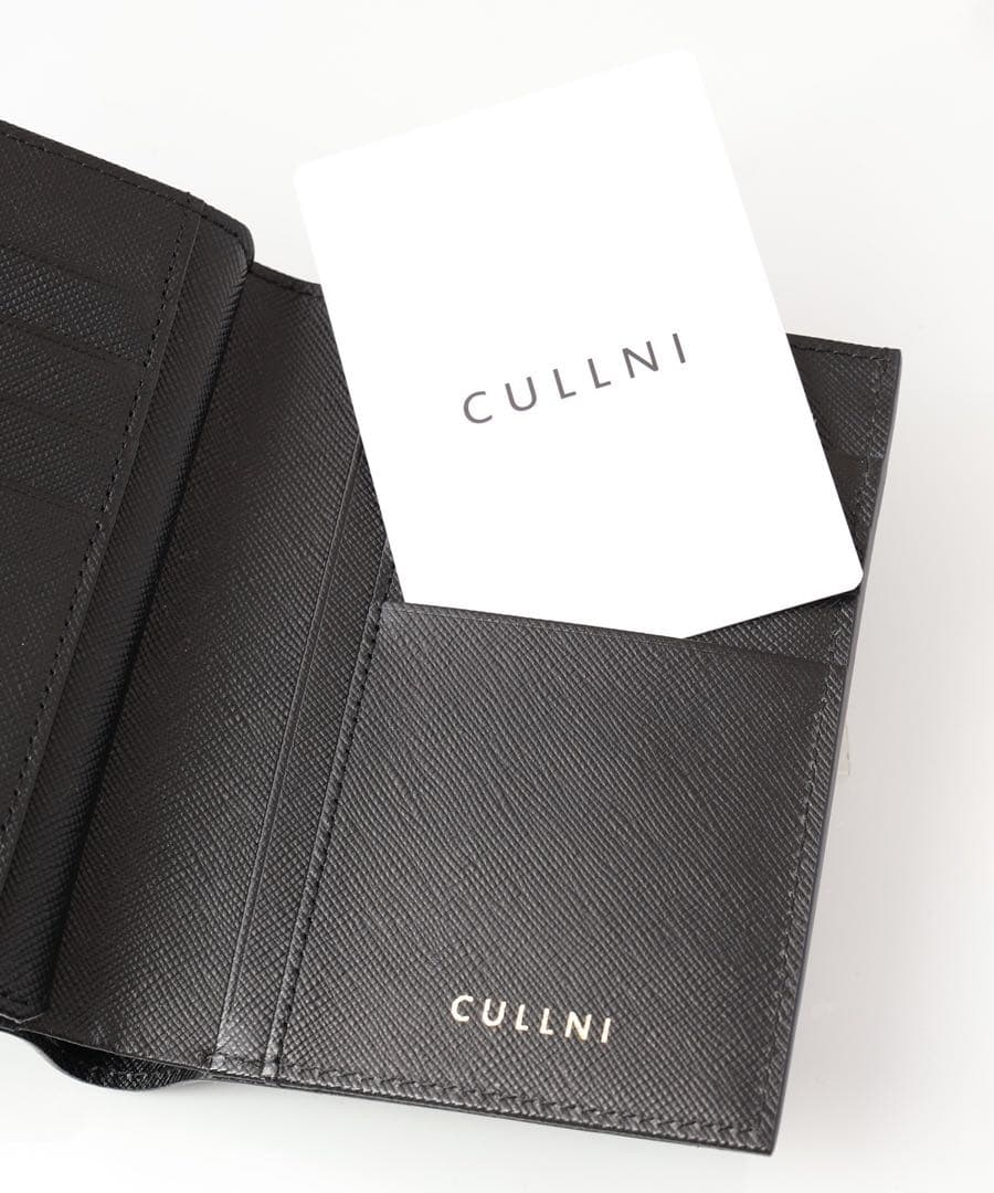 CULLNI クルニ 財布 本革 牛革 二つ折り ブラックメンズ レディース