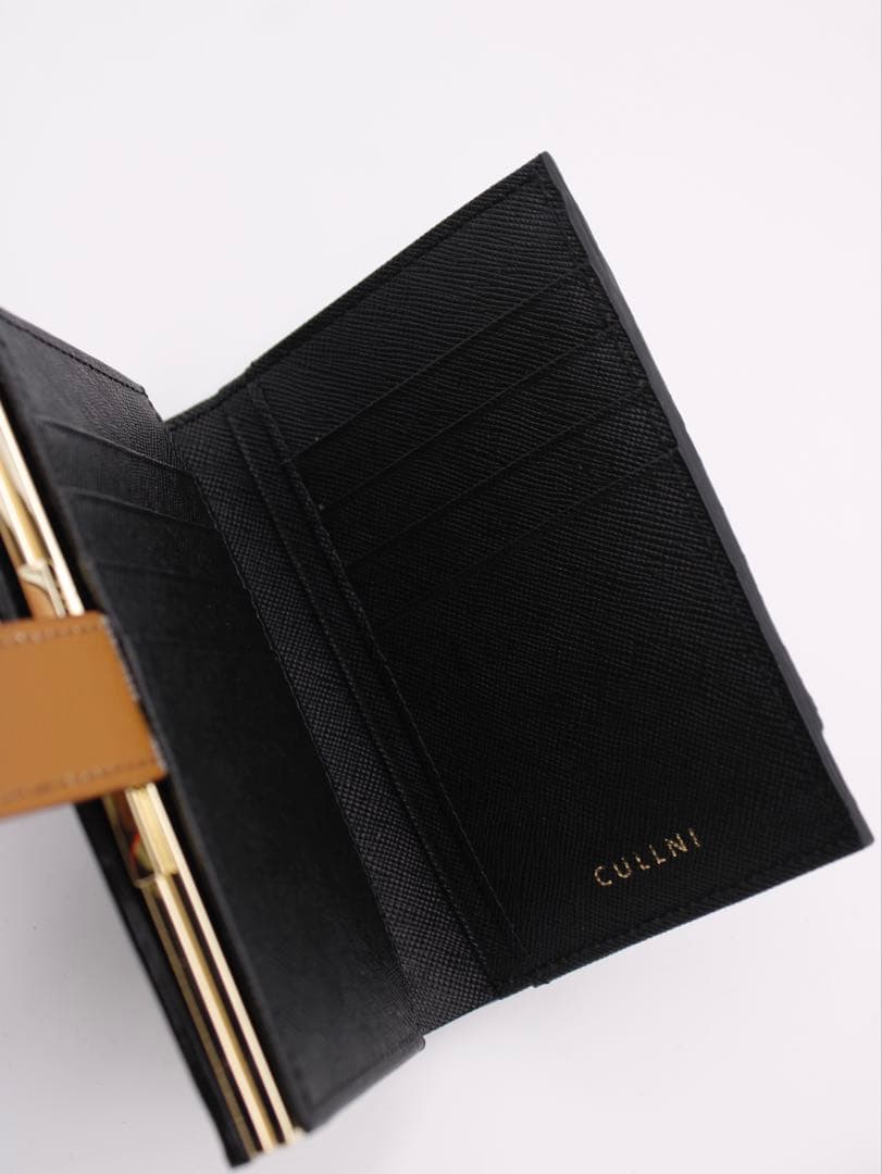 CULLNI クルニ 財布 本革 牛革 二つ折り ブラックメンズ レディース