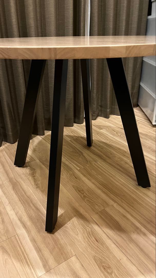 kanademono カフェテーブル ラバーウッド100cm 送料8600円込