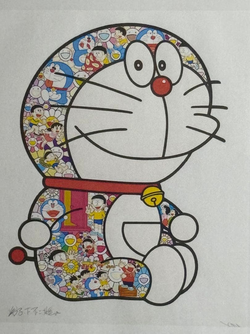 未開封品　村上隆　おすわりドラえもん『どこでもドア』シルクスクリーン 未開封品 村上隆 おすわりドラえもん『どこでもドア』シルクスクリーン