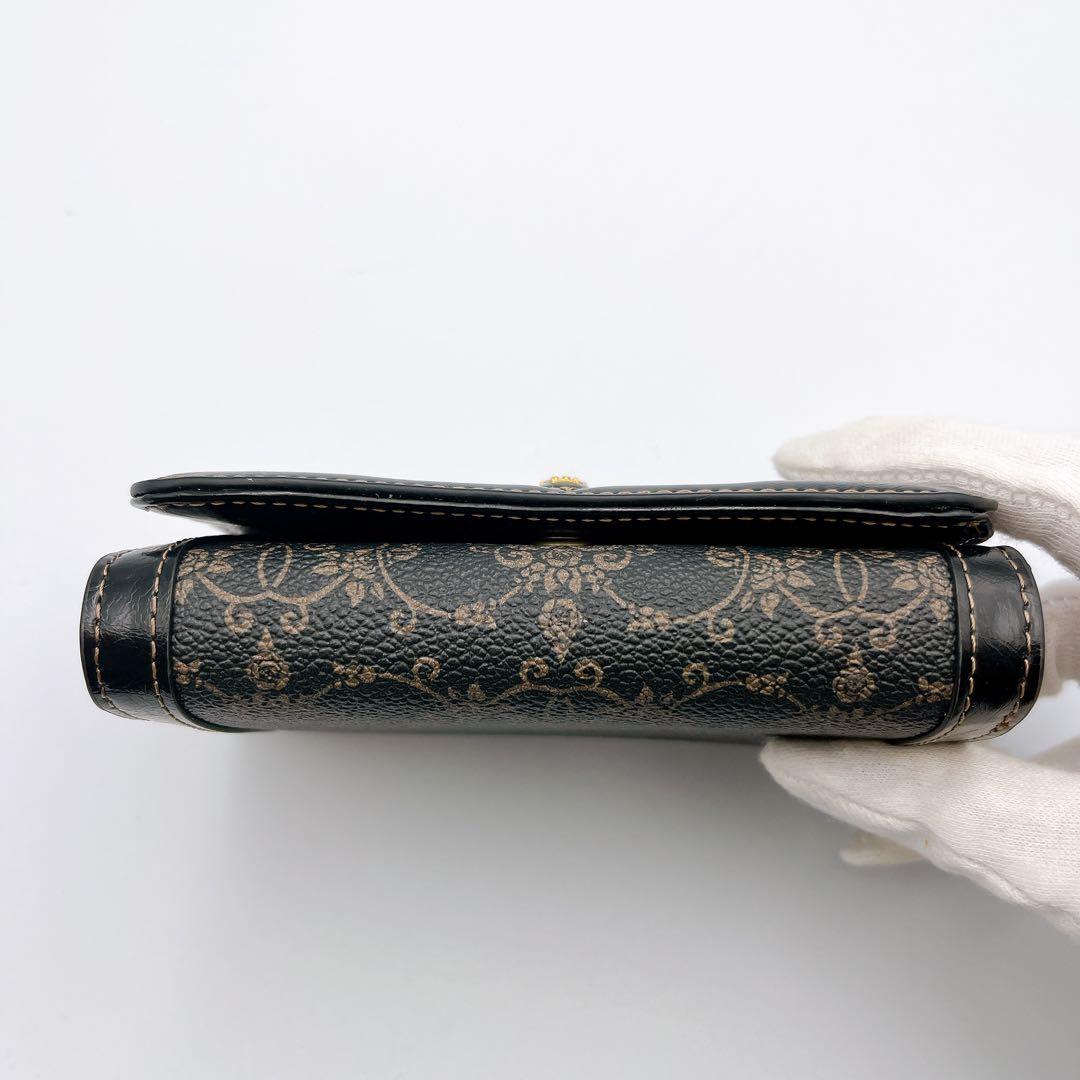 極美品✨ANNA SUI アナスイ 財布 二つ折り財布 ブラック/ゴールド