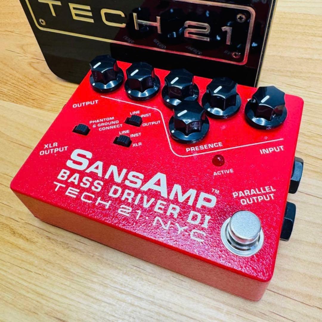 ベース TECH21 SansAmp Bass D DI Vermillion Tech 21 SansAmp Bass Driver DI V2 Pedal | Sweetwater