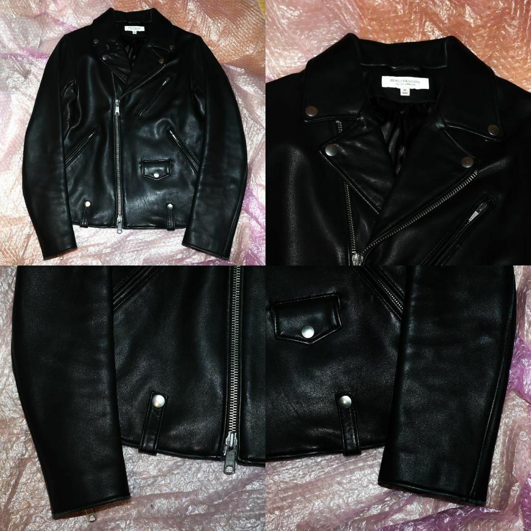 BEAUTY & YOUTHレザーライダースジャケットユナイテッドアローズ黒Mの