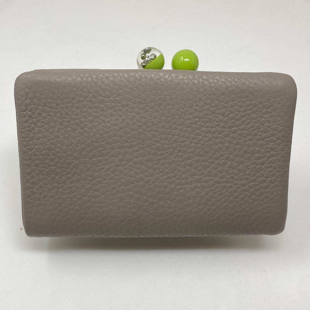 未使用 ear PAPILLONNER イアパピヨネ 財布 がま口 グレー