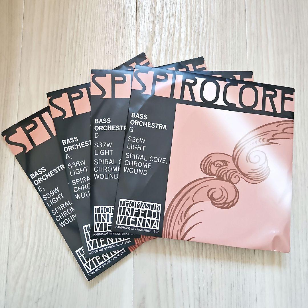 新品・未開封品【コントラバス弦】スピロコア(ライトテンション)　4弦セット Amazon | THOMASTIK SPIROCORE スピロコア コントラバス弦セット 4/4