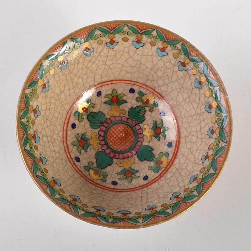 色絵金彩 花文 盃 酒盃 合わせ箱 M 6405