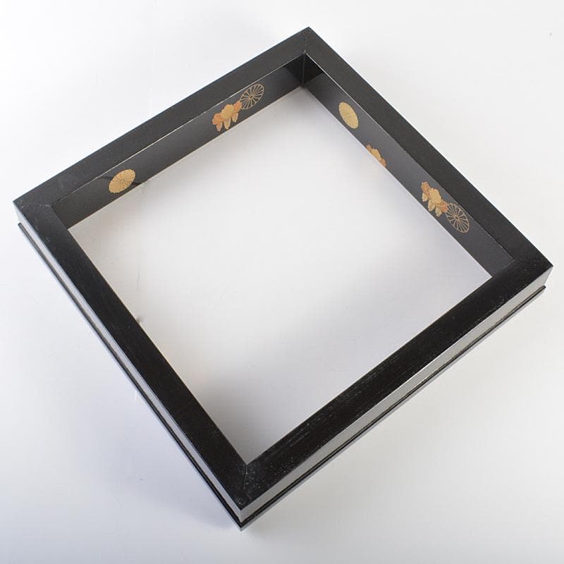 茶道具　蒔絵師　村田宗覚作　高台寺蒔絵　炉縁　共布共箱　C　R7431B