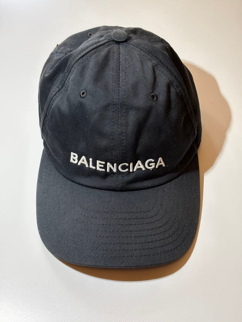 BALENCIAGA バレンシアガ 黒 ベースボールキャップ Lサイズ - メルカリ