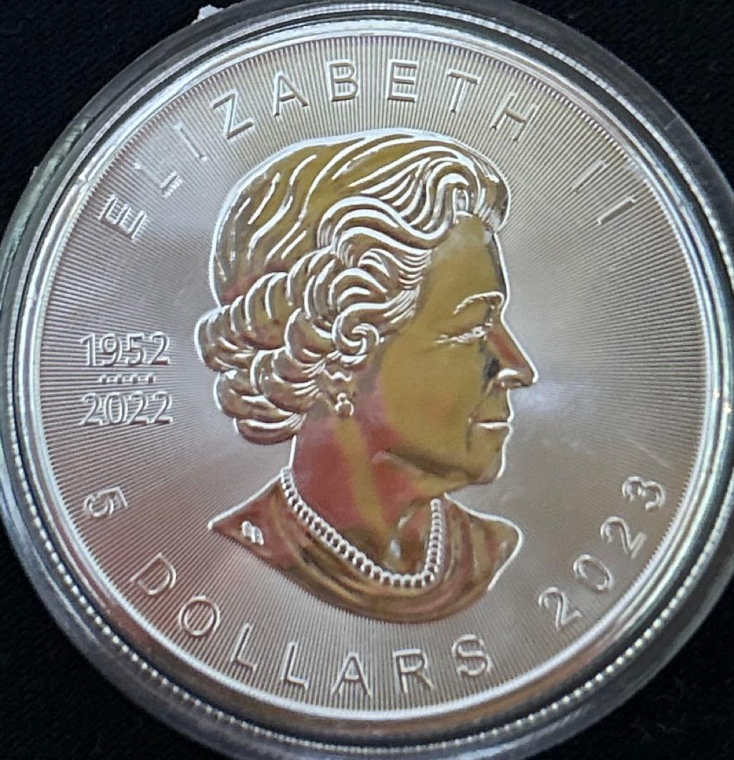 2023年 カナダ「メイプルリーフ」純銀 1オンス銀貨 クリアケース付