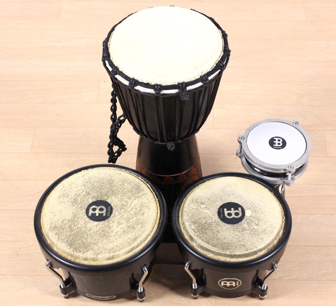 ◎MEINEL マイネル ボンゴ ジャンベ ミニダラブッカ 3点セット 打楽器