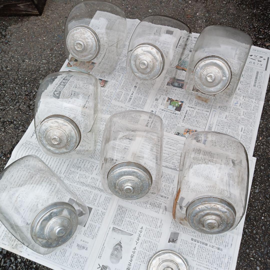 アンティークガラス製ボトル型ランプシェード 空き瓶 ランプシェード