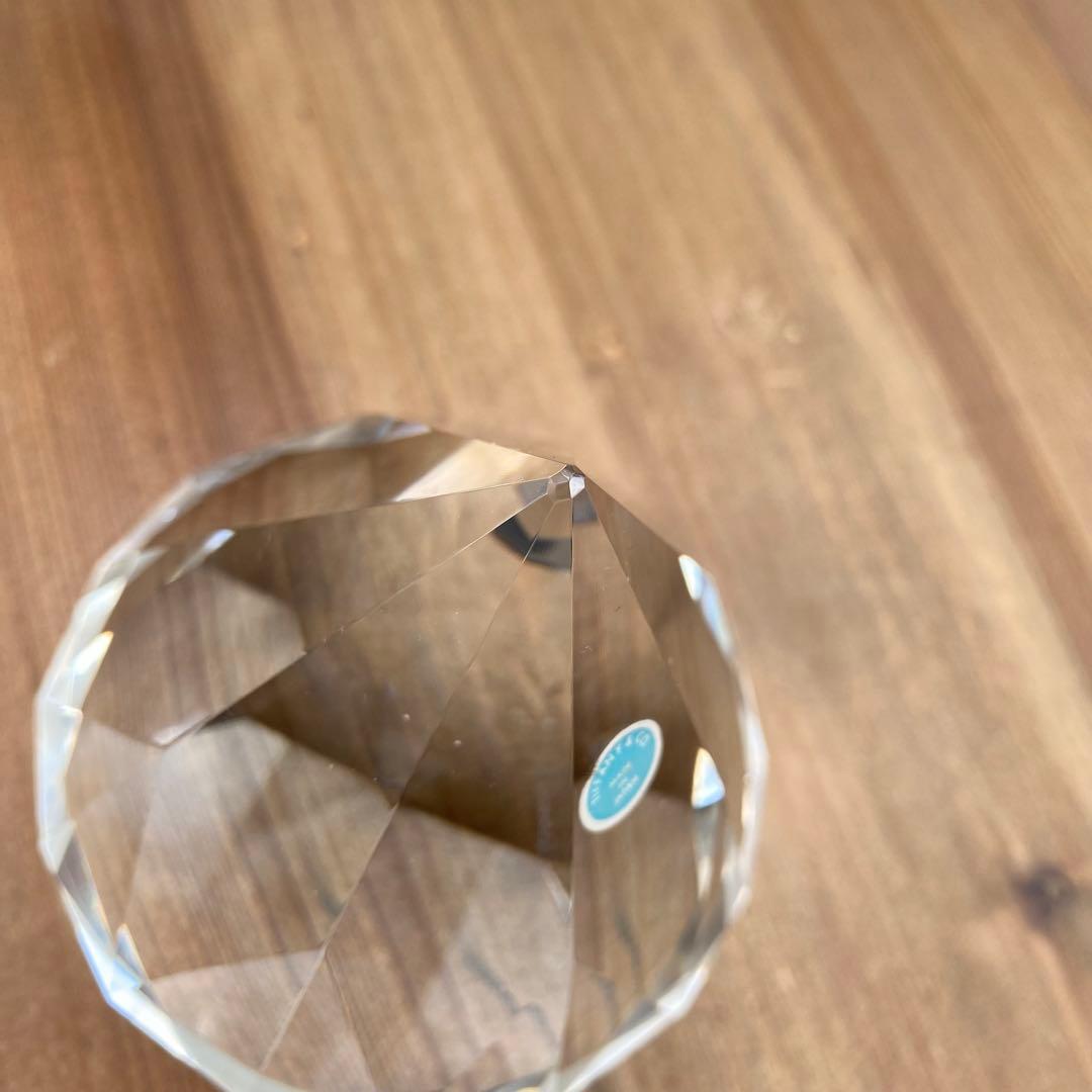 ティファニー 廃盤 ダイヤモンドカットペーパーウェイト クリスタル