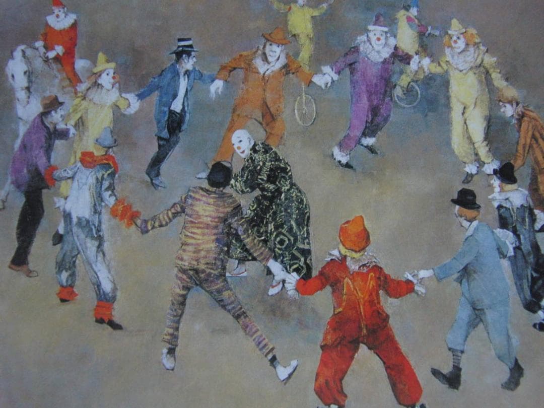 大歳克衞、【輪舞】、希少な額装用画集より、新品額装付