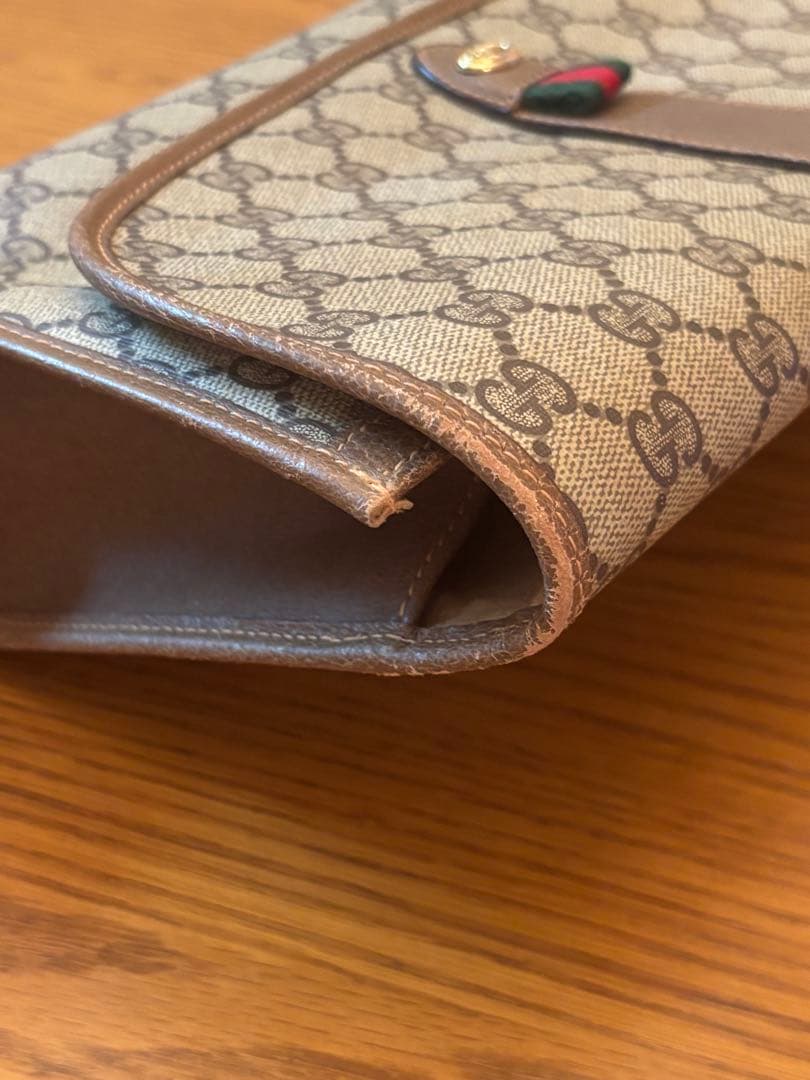 GUCCIグッチ オールドグッチ セカンドバッグ シェリーライン GG柄　PVC