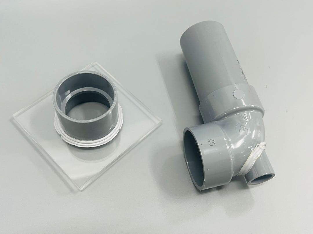 アクリル水槽オーバーフロー加工用 台座＋アクリル三重管配管セット H360用