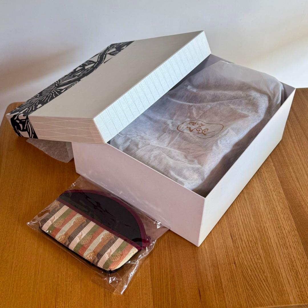 銀座くのや うさぎ模様刺繍 和装用利休バッグ　おまけ付き