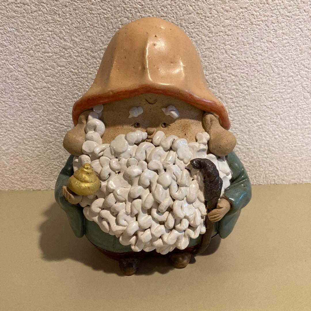 訳あり】七福神 陶器 手作り 縁起物 作家物