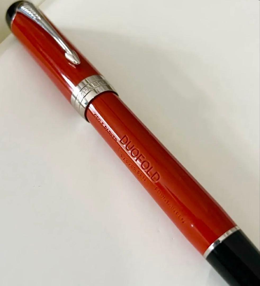 Parker デュオフォールドビッグレッドセンテニアルFニブ