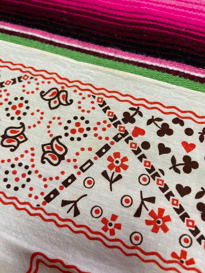 【van'z 】60s USA製 バンダナ PARIS クッキー