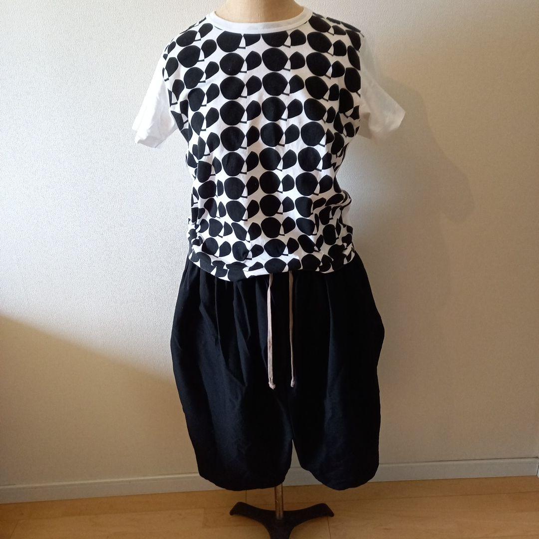 BLAKcomme des garçons ポリ縮 ワイド サルエル パンツ　M