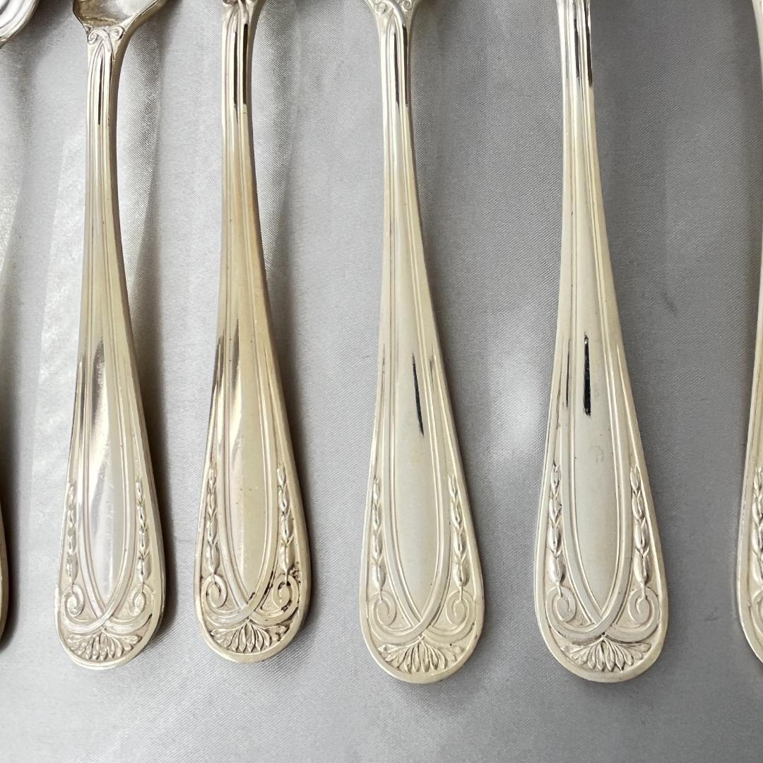 【仏蘭西】 レリーフ ディナーサイズカトラリーセット12本 アールヌーボー