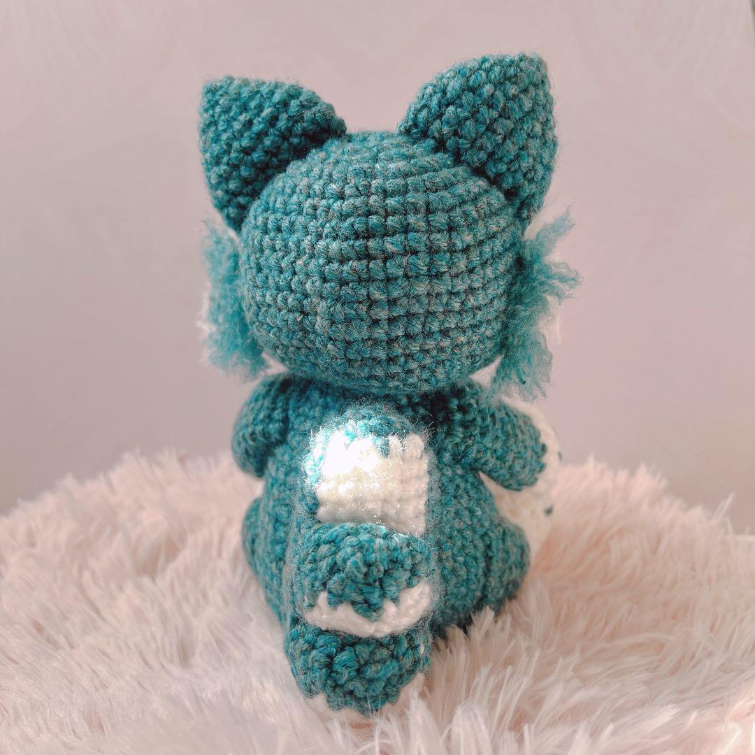 オオカミさん【あみぐるみ ハンドメイド】 あみぐるみ オオカミ⁈