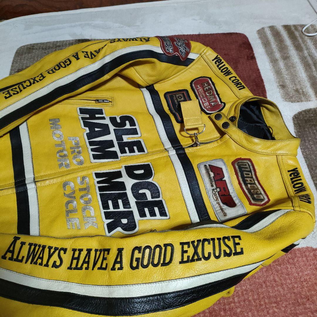 レアモデル イエローコーン SLEDGE HAMMER 本革ジャケット 交換可能